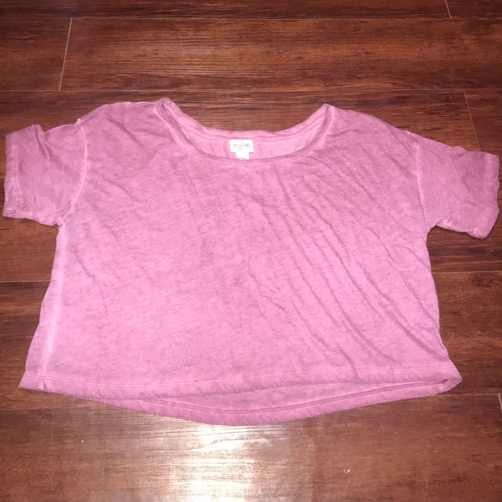Large MOSSIMO SUPPLY CO. purple tie dye crop top